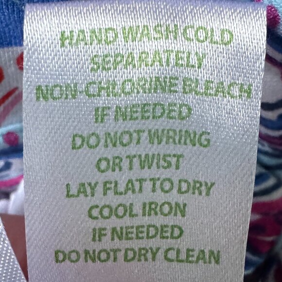 EUC Lilly Pulitzer BELLINA WRAP DRESS Shell Me About It Blue Pink Women's Large - Picture 11 of 12